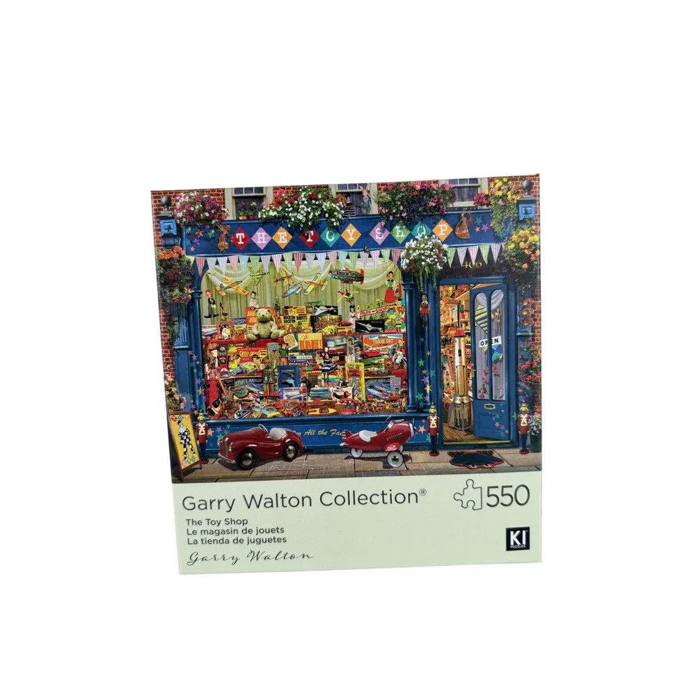 Nostalgic Sidewalk Toy Shop‎ Store Window Garry Walton 550 Piece Jigsaw Puzzle